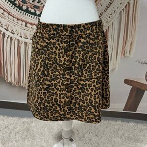 Cato Brown Leopard Print Mini Skirt